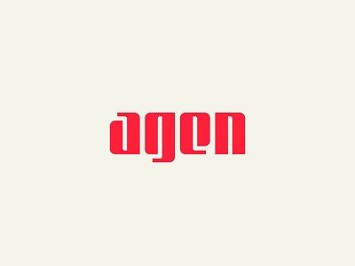 agen logotype a brand branding design icon identity lettering lettermark logo logotype mark minimalist red type typography wordmark