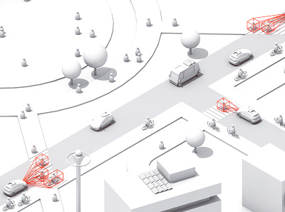 LiDAR Tech Test 3d architecture autonomous bolt c4d cinema 4d city cruise landscape render self driving vehicle