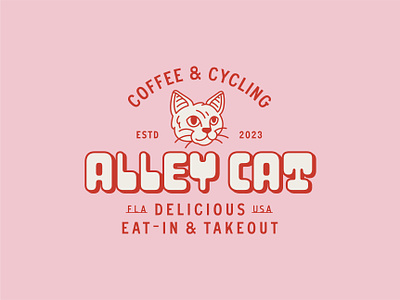 Alley Cat - Branding Vol.1 apparel badge bakery baking branding cafe coffee cycling design food graphic design illustration line lineart logo logotype mascot minimal monoline retro