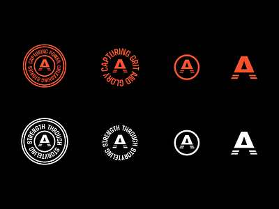 AP Logo Badge Suite a badge branding circle design fitness freelance freelancer geometric graphic design icon logo mark photographer red typography vector