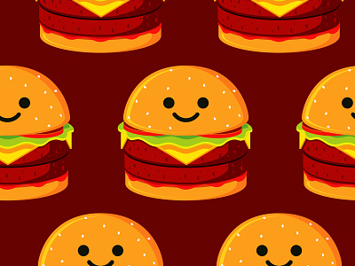 Lil Double burger double cheese food icons illustrator the creative pain