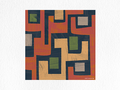 Maze of alleys graphic design illustration
