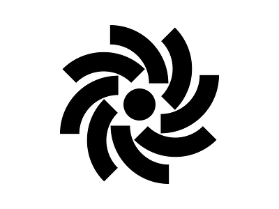 Black flower black flower geometric icon line logo shape simple symbol