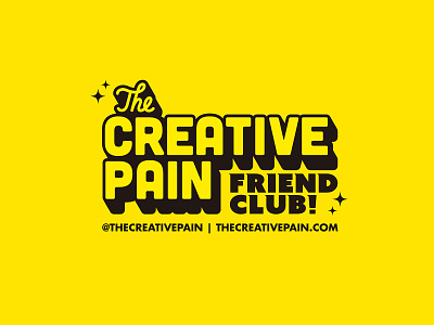 The Creative Pain Friend Club branding club design icons illustration illustrator logo the creative pain the creative pain friend club typography vector
