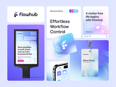 Flowhub - SaaS Brand Identity agency arounda brand brand guidelines brand identity branding design graphic design graphicdesign identity inspiration product saas visual design visual identity