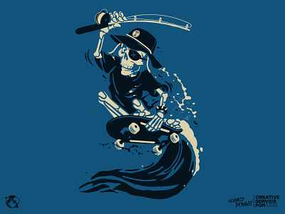 Mascot Design WIP fishing graphics illustration skateboarding skeleton surfing t shirt design vector design