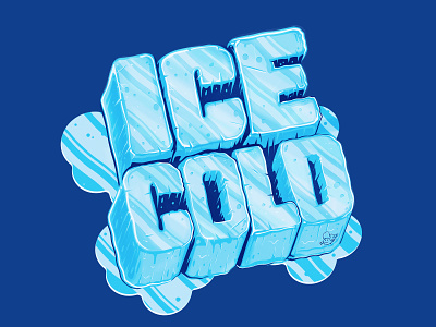 Ice Cold branding chill ice cold icy illustration illustrator the creative pain type vector