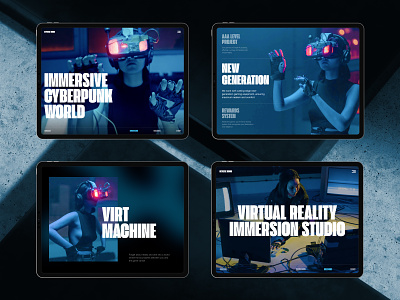 Virtual Reality Studio Website augmented reality branding design gamer gaming graphic design immersive interaction design interface ui user experience ux virtual reality web web design web marketing web pages website website design website pages