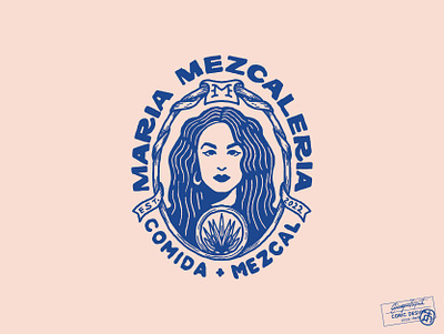 Maria Mezcaleria brand identity branding face hospitality mezcal restaurant tequila texas visual identity woman