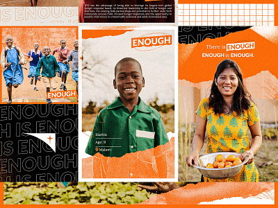 #ENOUGH 🥣 advocacy branding christian collage food global humanitarian hunger international justice nonprofit social media world hunger world vision