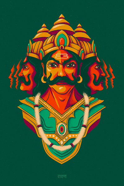 RAMAYANA | Ravana anger character demon emperor god hindu illustration india king mahabharata moustache mystic procreate rama ramayana ravana shiva sita sri lanka warrior