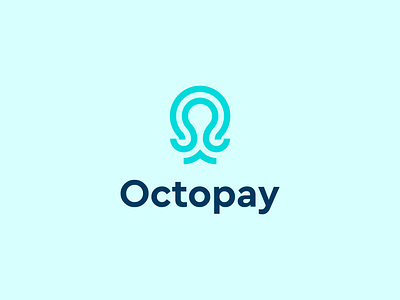 Octopay abstract ai app bold branding clever digital finance fintech growth icon logo mark minimal money octopus payment saas technology web