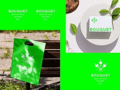 Bouquet Brand advisory bag bouquet box brand branding flower green horticulture identity logo nature packaging promo