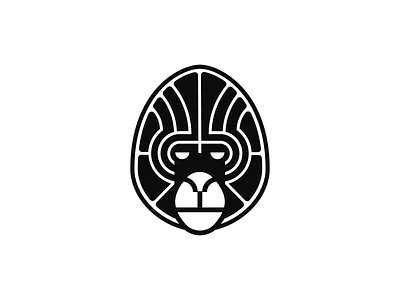 Gorilla Tribe africa animal ape balck gorilla icon jungle logo mask monkey shape simple susa tribe