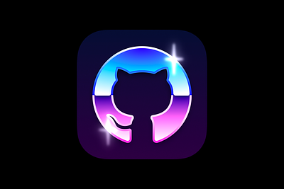 Neon Nights & Solarwave Icons 80s app icon github icon iphone logo octocat outrun retro shiny sketch sparkles synthwave theme ui vector