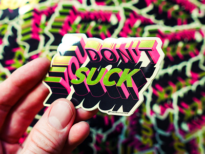 You don't suck branding illustration illustrator stickers the creative pain type typography vector you dont