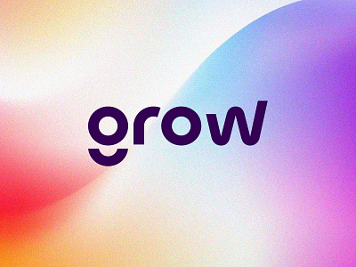 Grow abstract ai app bold branding data digital finance fintech futuristic gradient grow logo mark minimal payment saas startup web word mark