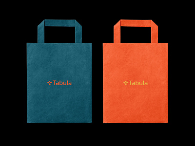 Tabula Paper Bags abstract apparel bag bags brand branding clothing colorful fashion icon identity lettermark logo minimalist shopping sophisticated store t type typography