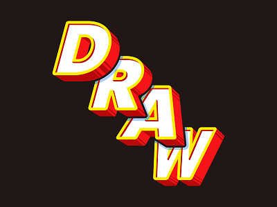 DRAW branding draw illustration illustrator the creative pain typography vector