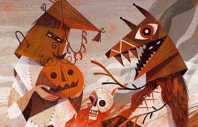HappɎ ???? Ⱨ₳ⱠⱠØ₩ɆɆ₦ character fireart fireart studio gartman halloween illustration paganism ritual texture