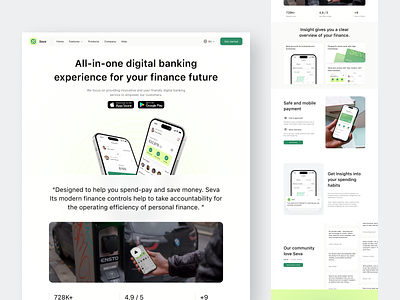 Simple Banking Landing Page app bank clean design fireart landing ui ux web